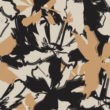 Moda tekstil, grafik, arka plan ve el sanatları için kusursuz desenli fırça darbeleri