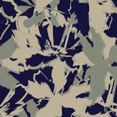 Moda tekstil, grafik, arka plan ve el sanatları için kusursuz desenli fırça darbeleri