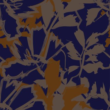 Moda tekstil, grafik, arka plan ve el sanatları için kusursuz desenli fırça darbeleri