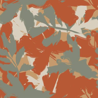 Moda tekstil, grafik, arka plan ve el sanatları için kusursuz desenli fırça darbeleri