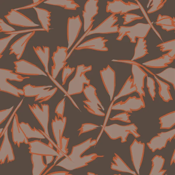 Brush Strokes Tropical Leaf Απρόσκοπτη Σχεδίαση Μοτίβο Για Υφάσματα Μόδας — Διανυσματικό Αρχείο