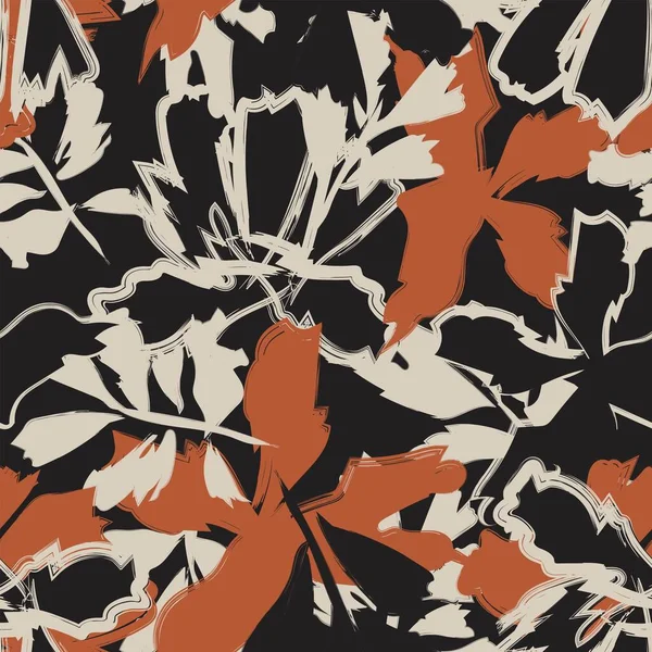 Moda tekstil, grafik, arka plan ve el sanatları için kusursuz desenli fırça darbeleri