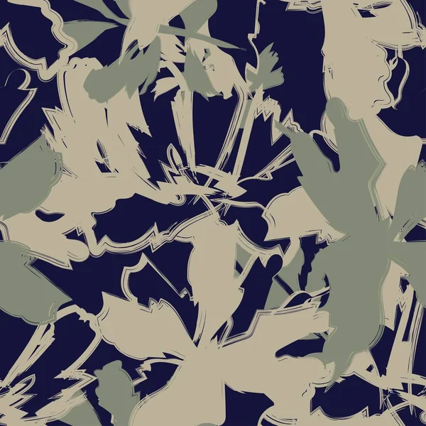 Moda tekstil, grafik, arka plan ve el sanatları için kusursuz desenli fırça darbeleri