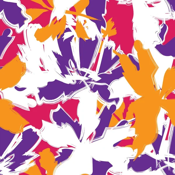 Moda tekstil, grafik, arka plan ve el sanatları için kusursuz desenli fırça darbeleri