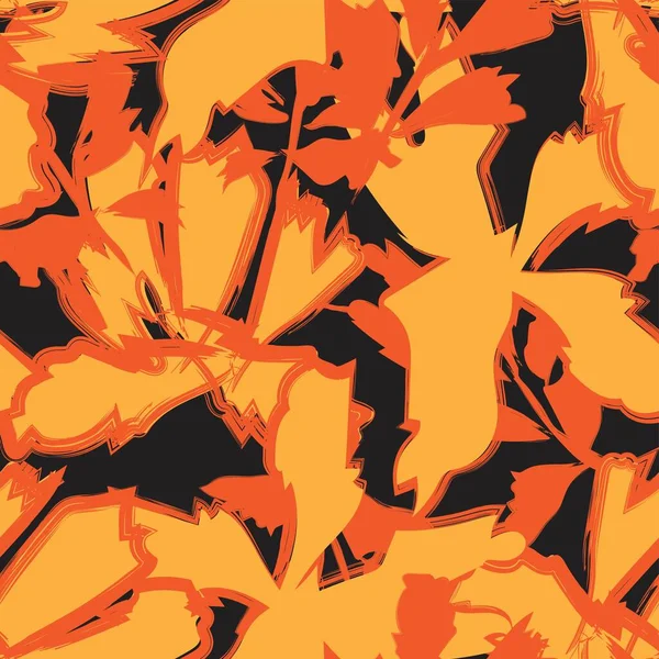 Moda tekstil, grafik, arka plan ve el sanatları için kusursuz desenli fırça darbeleri