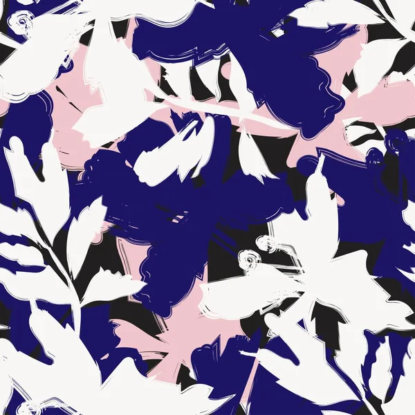 Moda tekstil, grafik, arka plan ve el sanatları için kusursuz desenli fırça darbeleri