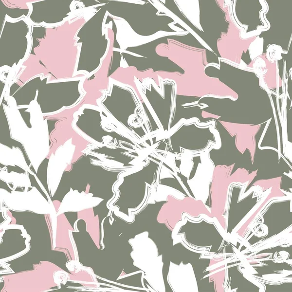 Moda tekstil, grafik, arka plan ve el sanatları için kusursuz desenli fırça darbeleri