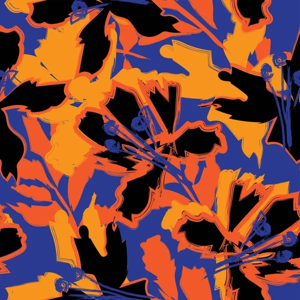 Moda tekstil, grafik, arka plan ve el sanatları için kusursuz desenli fırça darbeleri