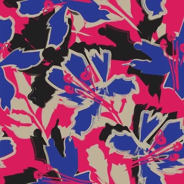 Moda tekstil, grafik, arka plan ve el sanatları için kusursuz desenli fırça darbeleri