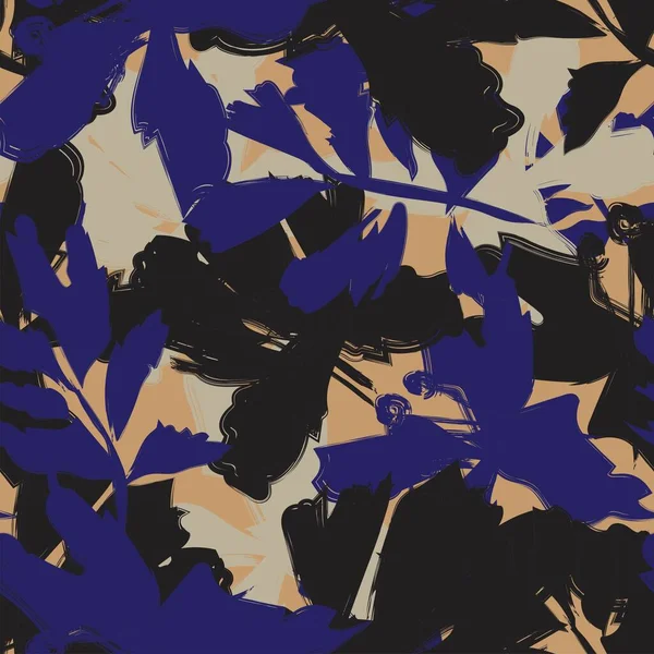 Moda tekstil, grafik, arka plan ve el sanatları için kusursuz desenli fırça darbeleri