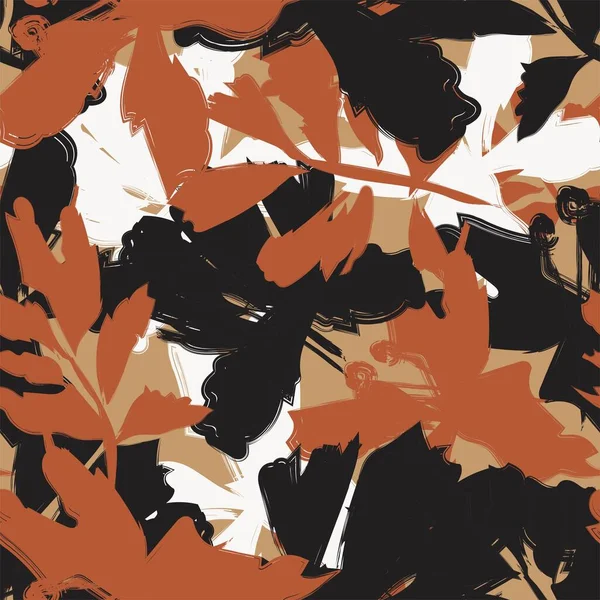 Moda tekstil, grafik, arka plan ve el sanatları için kusursuz desenli fırça darbeleri