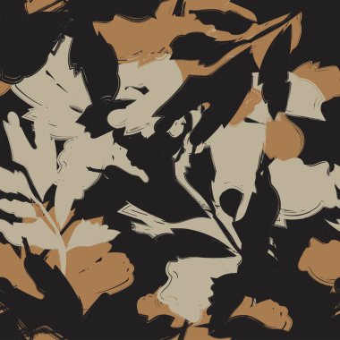 Moda tekstil, grafik, arka plan ve el sanatları için kusursuz desenli fırça darbeleri