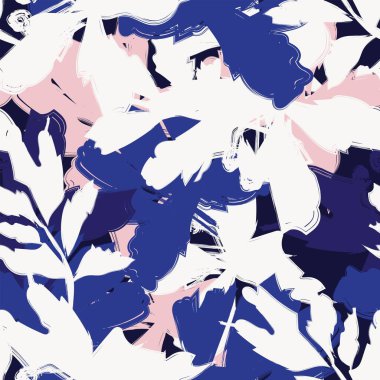 Moda tekstil, grafik, arka plan ve el sanatları için kusursuz desenli fırça darbeleri