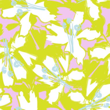 Moda tekstil, grafik, arka plan ve el sanatları için kusursuz desenli fırça darbeleri