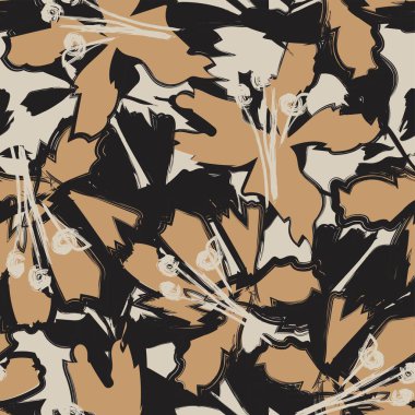 Moda tekstil, grafik, arka plan ve el sanatları için kusursuz desenli fırça darbeleri