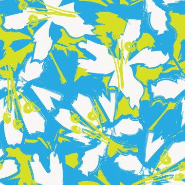 Moda tekstil, grafik, arka plan ve el sanatları için kusursuz desenli fırça darbeleri