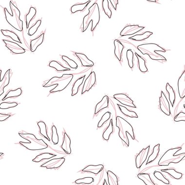 Brush Strokes Tropical Leaf seamless pattern design for fashion textiles, graphics and crafts