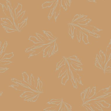 Moda tekstil, grafik ve el sanatları için Tropik Yaprak desenli fırça darbeleri