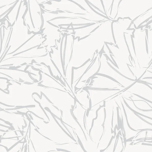 Brush Strokes Tropical Leaf Sömlös Mönsterdesign För Modetextilier Grafik Och — Stock vektor