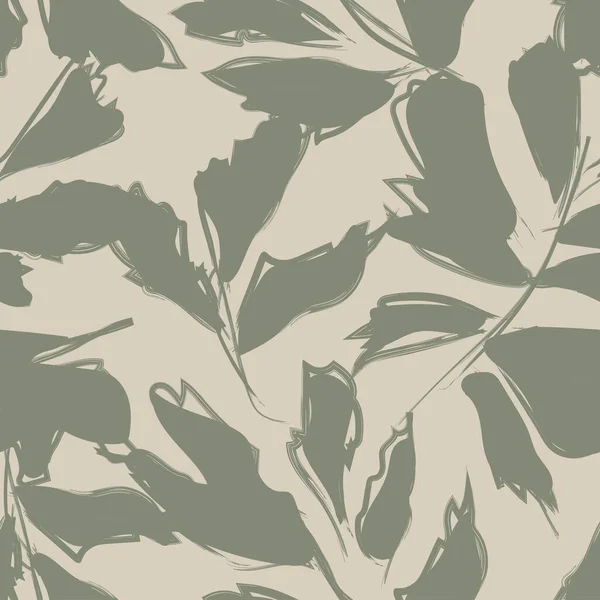 Pinceladas Tropical Leaf Diseño Patrones Sin Costuras Para Textiles Moda — Vector de stock