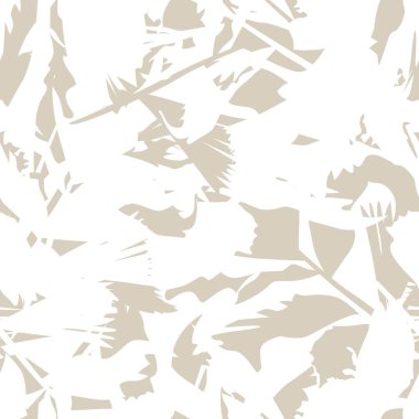 Moda tekstil, grafik ve el sanatları için Tropik Yaprak desenli fırça darbeleri