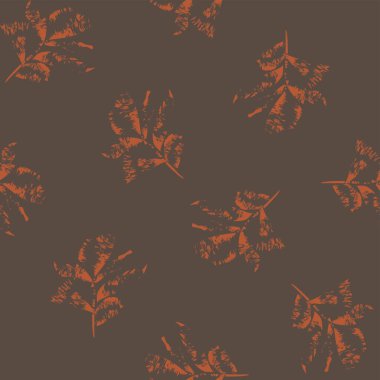 Moda tekstil, grafik ve el sanatları için Tropik Yaprak desenli fırça darbeleri