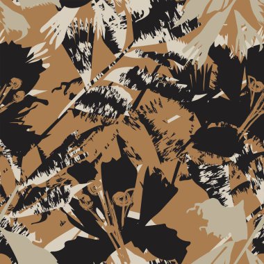 Moda tekstil, grafik, arka plan ve el sanatları için kusursuz desenli fırça darbeleri