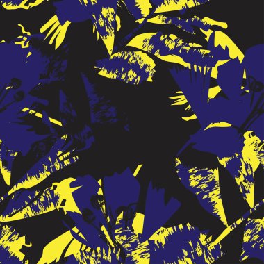 Moda tekstil, grafik, arka plan ve el sanatları için kusursuz desenli fırça darbeleri