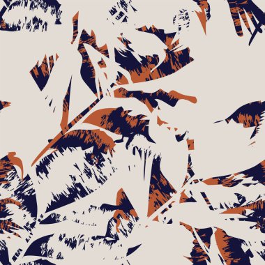 Moda tekstil, grafik, arka plan ve el sanatları için kusursuz desenli fırça darbeleri