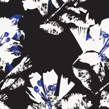 Moda tekstil, grafik, arka plan ve el sanatları için kusursuz desenli fırça darbeleri