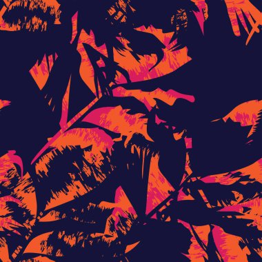 Moda tekstil, grafik, arka plan ve el sanatları için kusursuz desenli fırça darbeleri