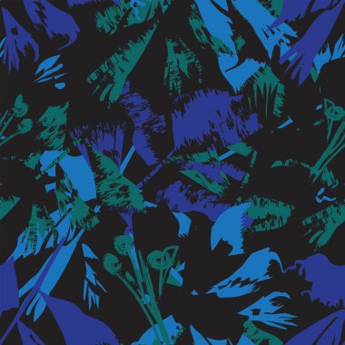 Moda tekstil, grafik, arka plan ve el sanatları için kusursuz desenli fırça darbeleri