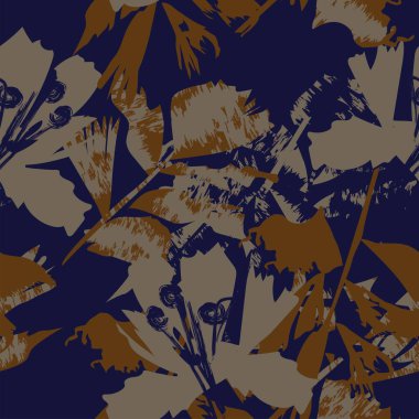 Moda tekstil, grafik, arka plan ve el sanatları için kusursuz desenli fırça darbeleri