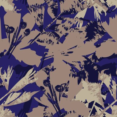 Moda tekstil, grafik, arka plan ve el sanatları için kusursuz desenli fırça darbeleri