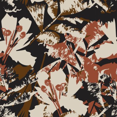 Moda tekstil, grafik, arka plan ve el sanatları için kusursuz desenli fırça darbeleri