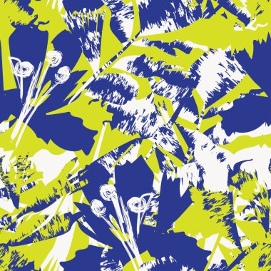 Moda tekstil, grafik, arka plan ve el sanatları için kusursuz desenli fırça darbeleri