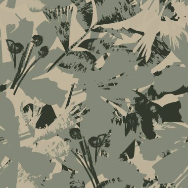 Moda tekstil, grafik, arka plan ve el sanatları için kusursuz desenli fırça darbeleri