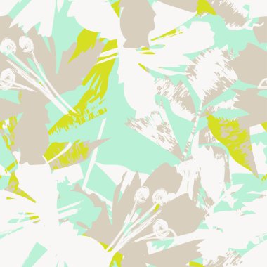 Moda tekstil, grafik, arka plan ve el sanatları için kusursuz desenli fırça darbeleri