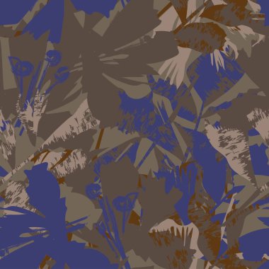 Moda tekstil, grafik, arka plan ve el sanatları için kusursuz desenli fırça darbeleri