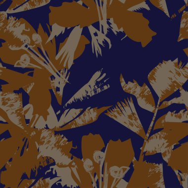 Moda tekstil, grafik, arka plan ve el sanatları için kusursuz desenli fırça darbeleri