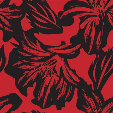 Moda tekstil, grafik, arka plan ve el sanatları için kusursuz desenli fırça darbeleri