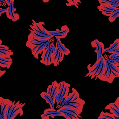 Moda tekstil, grafik, arka plan ve el sanatları için kusursuz desenli fırça darbeleri