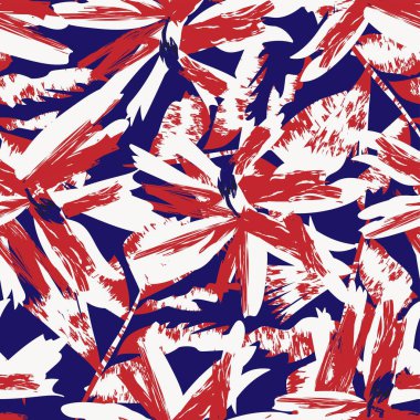 Moda tekstil, grafik, arka plan ve el sanatları için kusursuz desenli fırça darbeleri