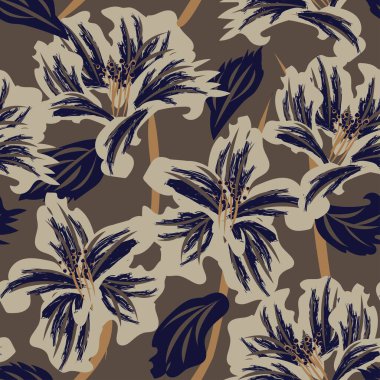 Moda tekstil, grafik, arka plan ve el sanatları için kusursuz desenli fırça darbeleri