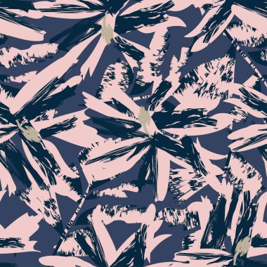 Moda tekstil, grafik, arka plan ve el sanatları için kusursuz desenli fırça darbeleri