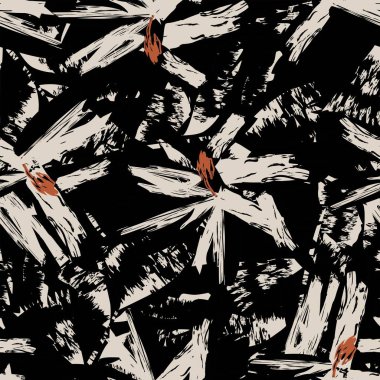 Moda tekstil, grafik, arka plan ve el sanatları için kusursuz desenli fırça darbeleri