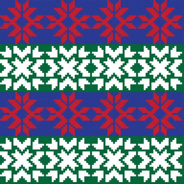 Conception Motif Îlot Noël Équitable Pour Les Textiles Mode Tricot — Image vectorielle