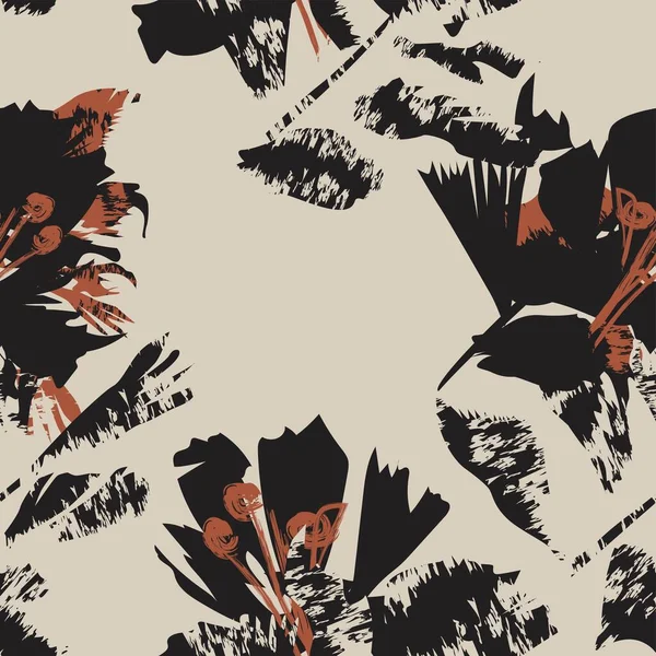 Moda tekstil, grafik, arka plan ve el sanatları için kusursuz desenli fırça darbeleri