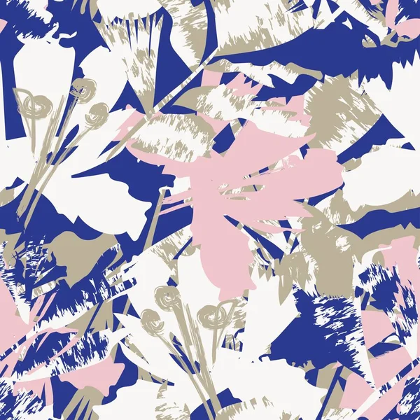 Moda tekstil, grafik, arka plan ve el sanatları için kusursuz desenli fırça darbeleri