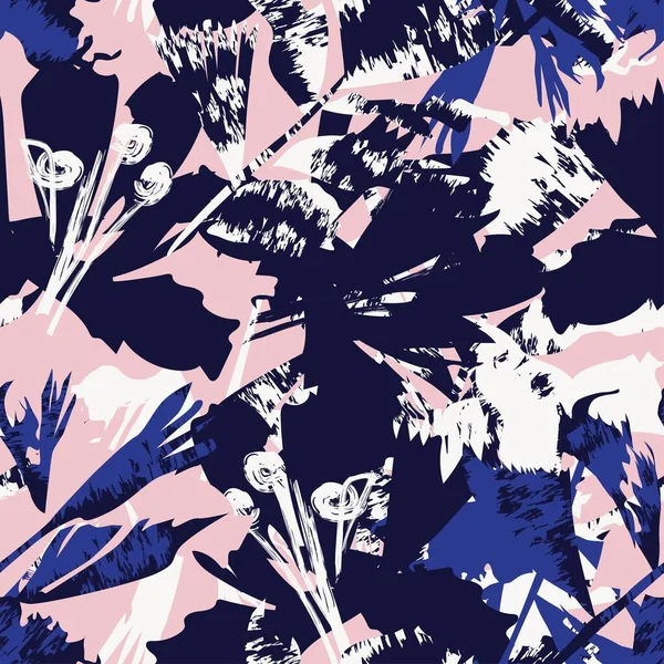 Moda tekstil, grafik, arka plan ve el sanatları için kusursuz desenli fırça darbeleri